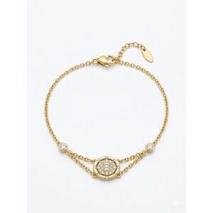 Empress Medallion Gold Plated Bracelet Length 7.5" 19.1 cm